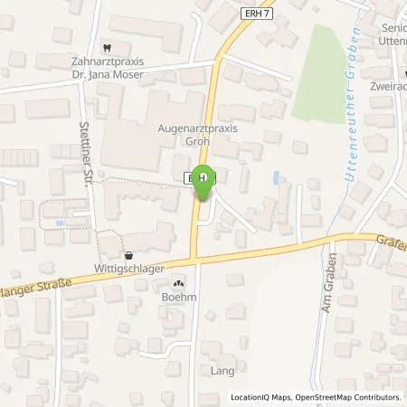 Standortübersicht der Tankstelle N-ERGIE Aktiengesellschaft in 91080 Uttenreuth