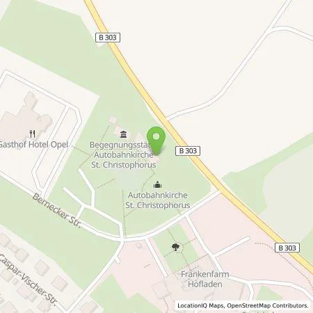 Standortübersicht der Tankstelle N-ERGIE Aktiengesellschaft in 95502 Himmelkron