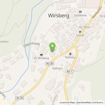 Standortübersicht der Tankstelle N-ERGIE Aktiengesellschaft in 95339 Wirsberg