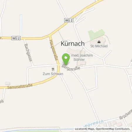 Standortübersicht der Tankstelle N-ERGIE Aktiengesellschaft in 97273 Kürnach