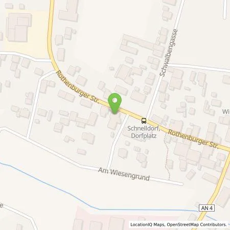 Standortübersicht der Tankstelle N-ERGIE Aktiengesellschaft in 91625 Schnelldorf