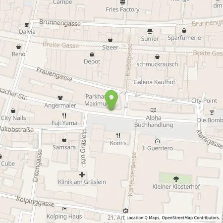 Standortübersicht der Tankstelle N-ERGIE Aktiengesellschaft in 90402 Nürnberg