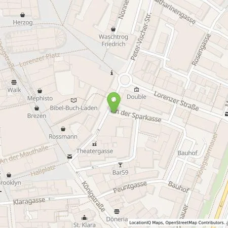 Standortübersicht der Tankstelle N-ERGIE Aktiengesellschaft in 90402 Nürnberg