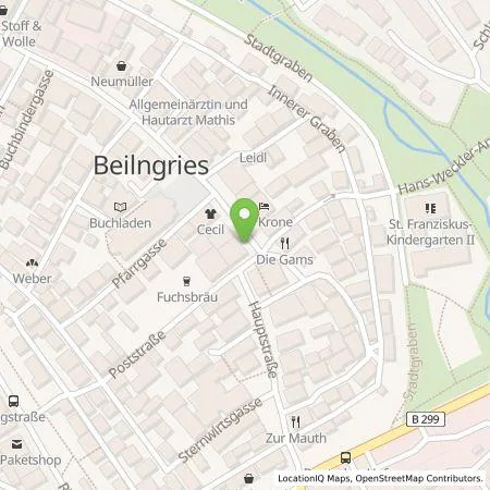 Standortübersicht der Tankstelle N-ERGIE Aktiengesellschaft in 92339 Beilngries