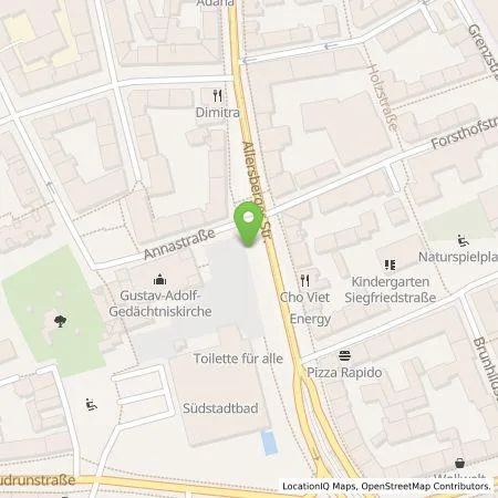 Standortübersicht der Tankstelle N-ERGIE Aktiengesellschaft in 90461 Nürnberg