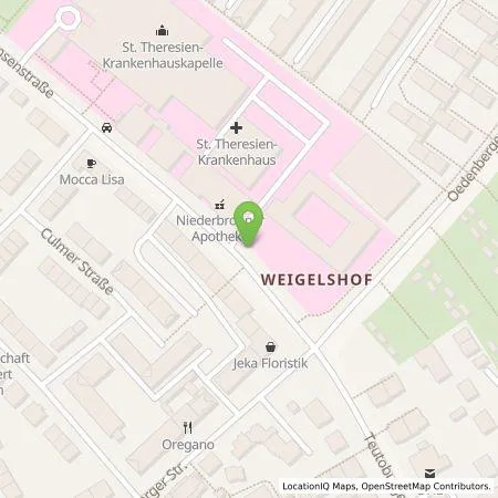 Standortübersicht der Tankstelle N-ERGIE Aktiengesellschaft in 90491 Nürnberg