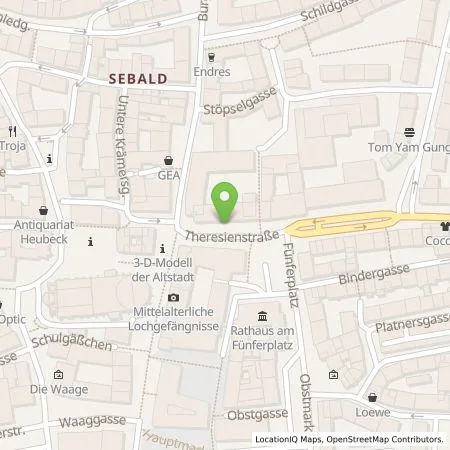 Standortübersicht der Tankstelle N-ERGIE Aktiengesellschaft in 90403 Nürmberg