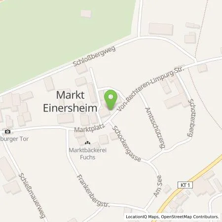 Standortübersicht der Tankstelle N-ERGIE Aktiengesellschaft in 97348 Markt Einersheim