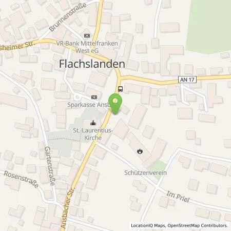 Standortübersicht der Tankstelle N-ERGIE Aktiengesellschaft in 91604 Flachslanden