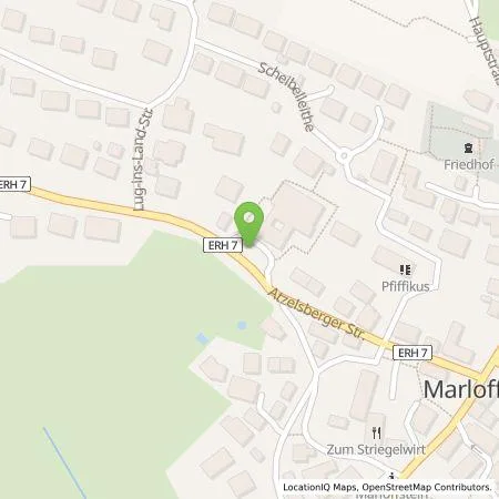 Standortübersicht der Tankstelle N-ERGIE Aktiengesellschaft in 91080 Marloffstein