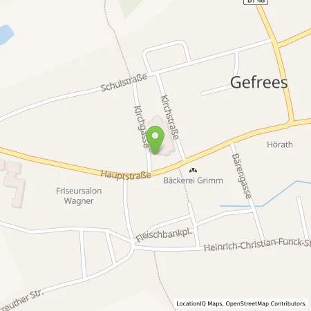 Standortübersicht der Tankstelle N-ERGIE Aktiengesellschaft in 95482 Gefrees