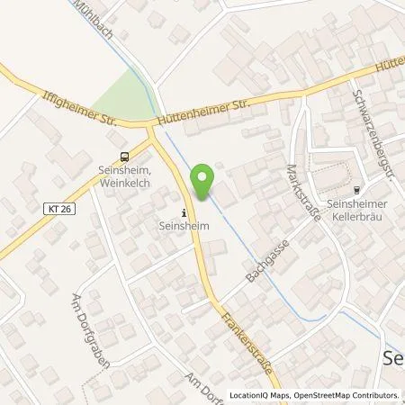 Standortübersicht der Tankstelle N-ERGIE Aktiengesellschaft in 97342 Markt Seinsheim