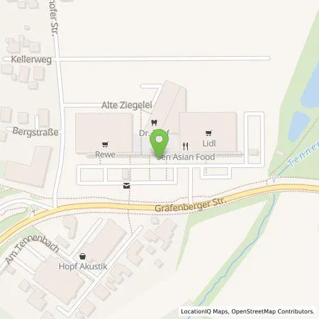 Standortübersicht der Tankstelle N-ERGIE Aktiengesellschaft in 91080 Spardorf