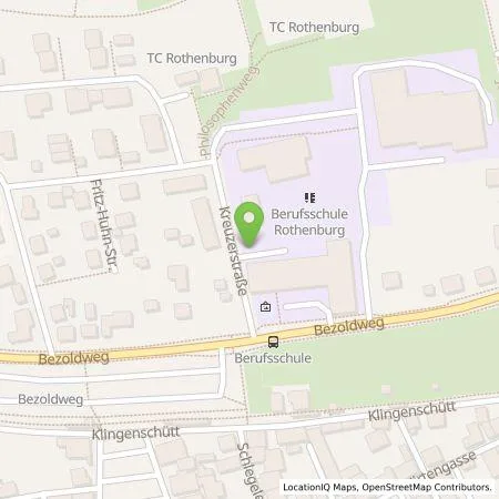 Standortübersicht der Tankstelle N-ERGIE Aktiengesellschaft in 91541 Rothenburg o.d. Tauber