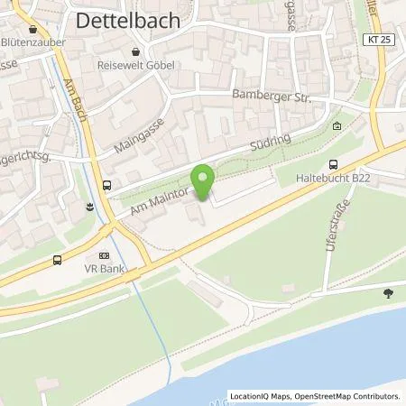 Standortübersicht der Tankstelle N-ERGIE Aktiengesellschaft in 97337 Dettelbach