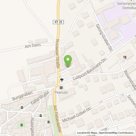 Standortübersicht der Tankstelle N-ERGIE Aktiengesellschaft in 97337 Dettelbach