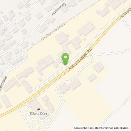 Standortübersicht der Tankstelle N-ERGIE Aktiengesellschaft in 97285 Röttingen