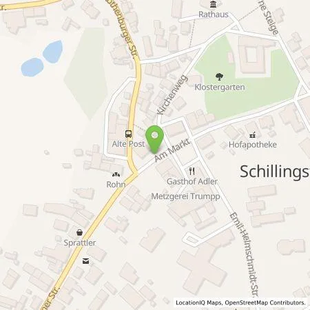 Standortübersicht der Tankstelle N-ERGIE Aktiengesellschaft in 91583 Schillingsfürst