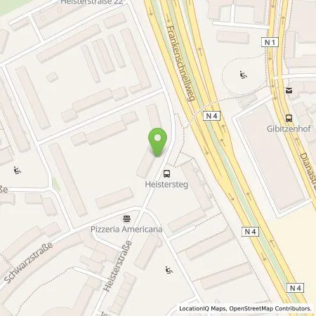 Standortübersicht der Tankstelle N-ERGIE Aktiengesellschaft in 90441 Nürnberg