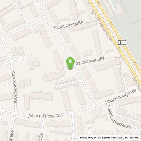 Standortübersicht der Tankstelle N-ERGIE Aktiengesellschaft in 90469 Nürnberg