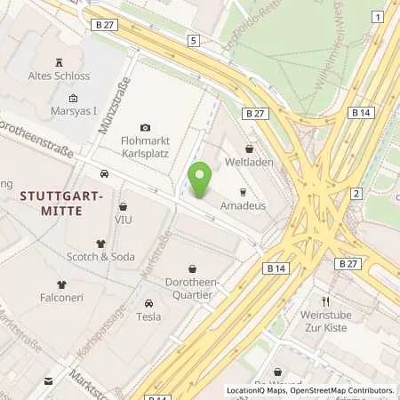 Standortübersicht der Tankstelle EnBW mobility+ AG und Co.KG in 70173 Stuttgart