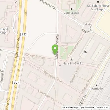 Standortübersicht der Tankstelle EnBW mobility+ AG und Co.KG in 70173 Stuttgart