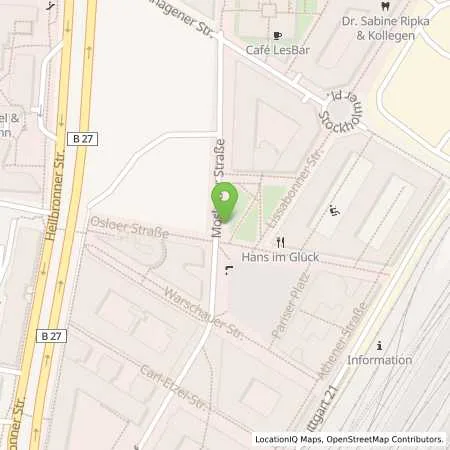 Standortübersicht der Tankstelle EnBW mobility+ AG und Co.KG in 70173 Stuttgart