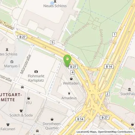 Standortübersicht der Tankstelle EnBW mobility+ AG und Co.KG in 70173 Stuttgart