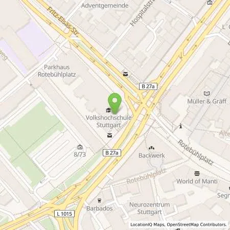 Standortübersicht der Tankstelle EnBW mobility+ AG und Co.KG in 70173 Stuttgart