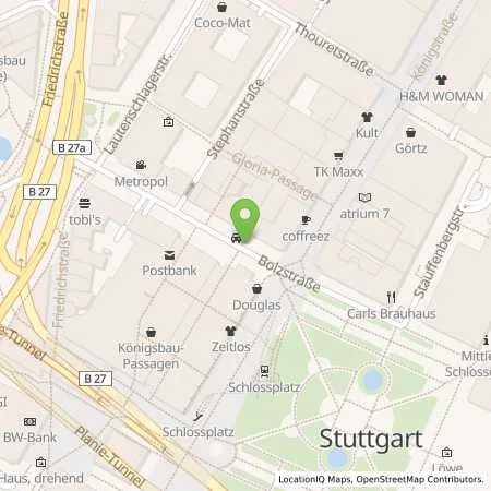 Standortübersicht der Tankstelle APCOA PARKING Deutschland GmbH in 70173 Stuttgart