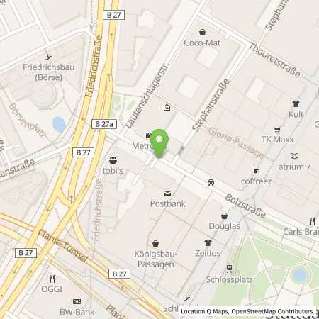 Standortübersicht der Tankstelle Charge-ON in 70173 Stuttgart