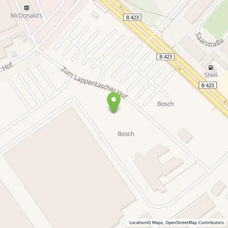 Standortübersicht der Tankstelle Robert Bosch GmbH in 66424 Homburg