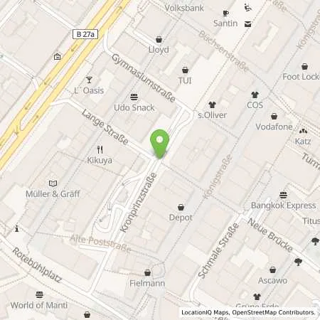 Standortübersicht der Tankstelle B+B Parkhaus GmbH & Co.KG in 70173 Stuttgart