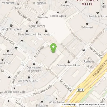 Standortübersicht der Tankstelle Energiedienste der Landeshauptstadt Stuttgart GmbH in 70173 Stuttgart