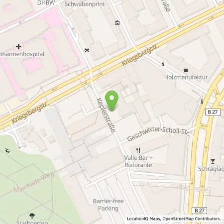 Standortübersicht der Tankstelle EnBW mobility+ AG und Co.KG in 70174 Stuttgart