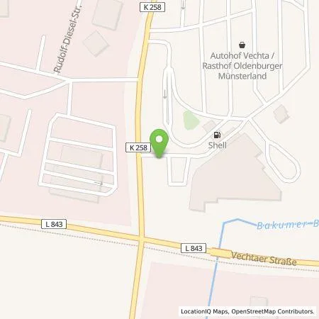 Standortübersicht der Tankstelle Shell Deutschland GmbH in 49456 Bakum