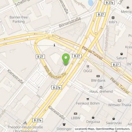 Standortübersicht der Tankstelle EnBW mobility+ AG und Co.KG in 70174 Stuttgart