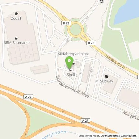 Standortübersicht der Tankstelle Shell Deutschland GmbH in 28832 Achim