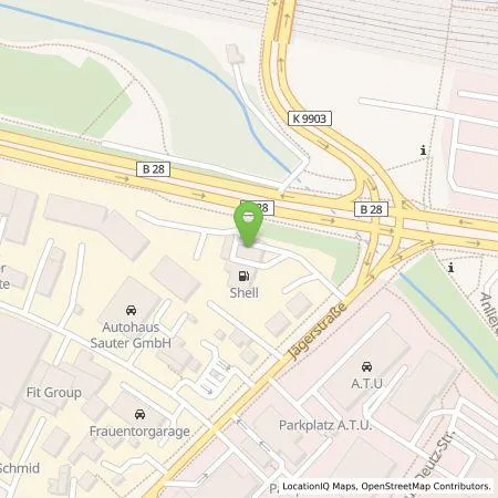 Standortübersicht der Tankstelle Shell Deutschland GmbH in 89077 Ulm