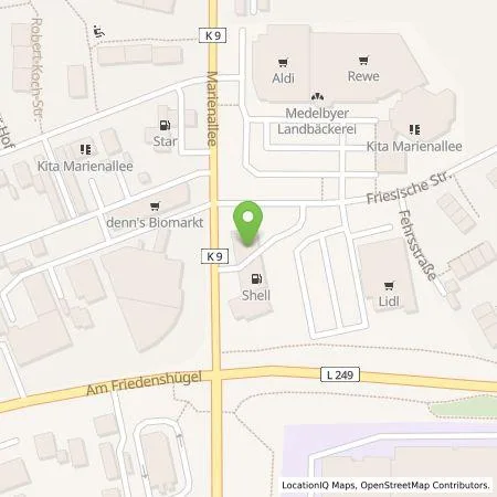 Standortübersicht der Tankstelle Shell Deutschland GmbH in 24937 Flensburg