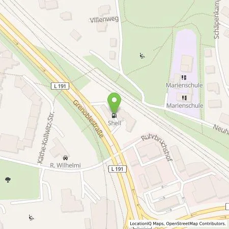 Standortübersicht der Tankstelle Shell Deutschland GmbH in 45276 Essen