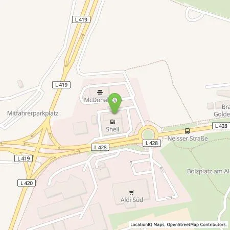 Standortübersicht der Tankstelle Shell Deutschland GmbH in 55435 Gau-Algesheim