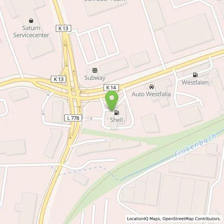 Standortübersicht der Tankstelle Shell Deutschland GmbH in 33609 Bielefeld