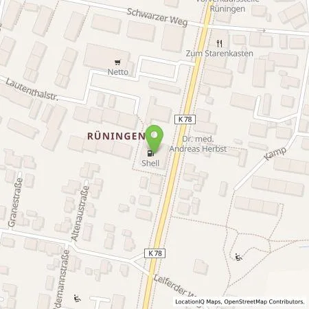 Standortübersicht der Tankstelle Shell Deutschland GmbH in 38122 Braunschweig