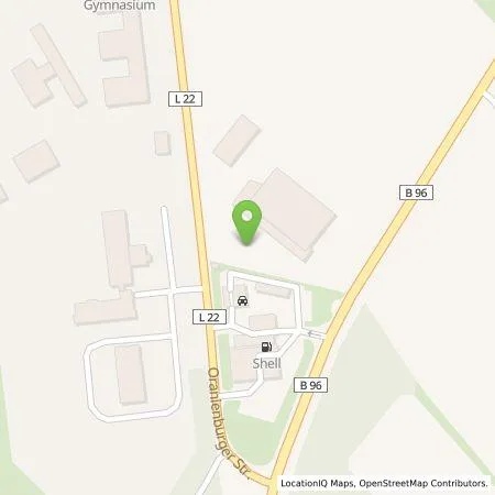 Standortübersicht der Tankstelle Shell Deutschland GmbH in 16775 Gransee