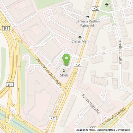 Standortübersicht der Tankstelle Shell Deutschland GmbH in 40470 Duesseldorf