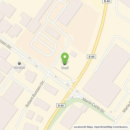 Standortübersicht der Tankstelle Shell Deutschland GmbH in 64579 Gernsheim