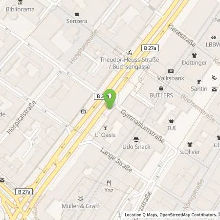 Standortübersicht der Tankstelle EnBW mobility+ AG und Co.KG in 70174 Stuttgart