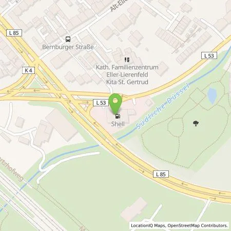 Standortübersicht der Tankstelle Shell Deutschland GmbH in 40229 Duesseldorf