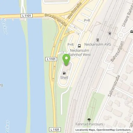 Standortübersicht der Tankstelle Shell Deutschland GmbH in 74172 Neckarsulm